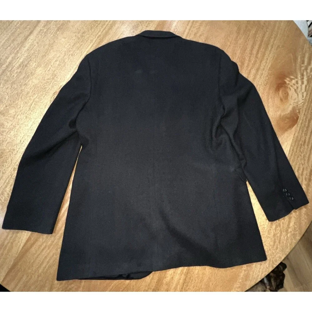 Haggar City Casuals Men’s Black Blazer‎ 44L Long Vintage Sport Coat